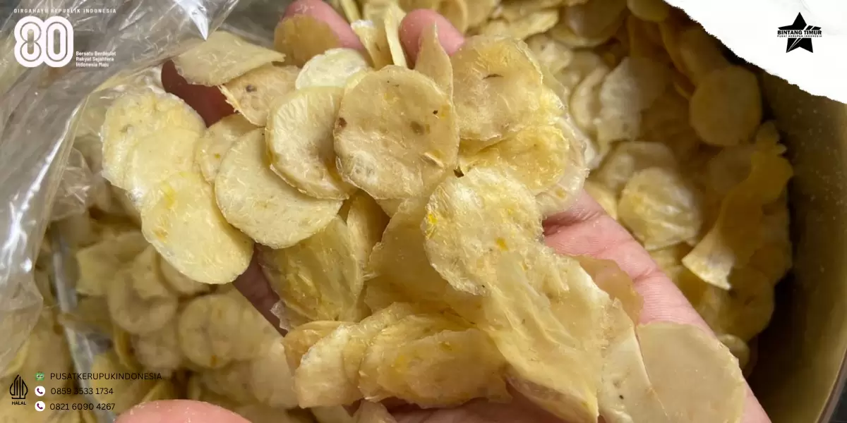 kerupuk opak kancing
